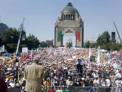 Discurso del Lic. Andrés Manuel López Obrador Presidente Legítimo de México el Domingo 26 de Octubre en el Monumento a la Revolución del DF