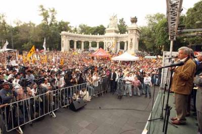 Discurso del Lic. Andres Manuel López Obrador Presidente Legítimo de México en el hemiciclo a Juarez el día jueves 30 de Octubre