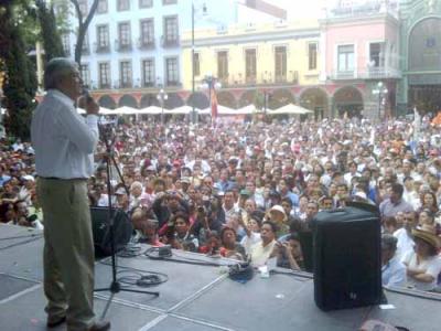El Presidente Legítimo de México Lic. Andrés Manuel López Obrador estuvo en Puebla el día de ayer 24 de Abril